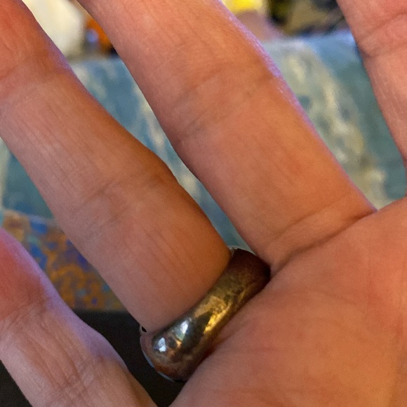 Made in Thailand CNA Sterling Silver 925 ? Inlay with blue Quartz Vintage - Picture 2 of 6